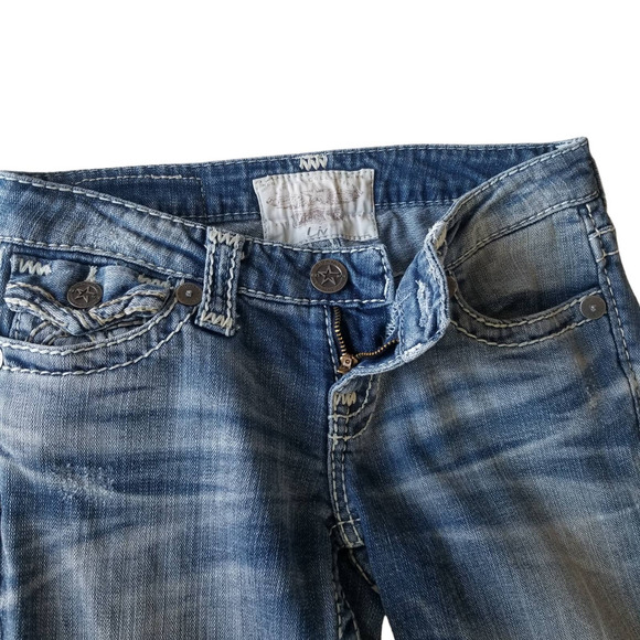 Big Star Vintage Collection Women's Liv Jeans with Back Pocket Flap and Jewels - Picture 5 of 15